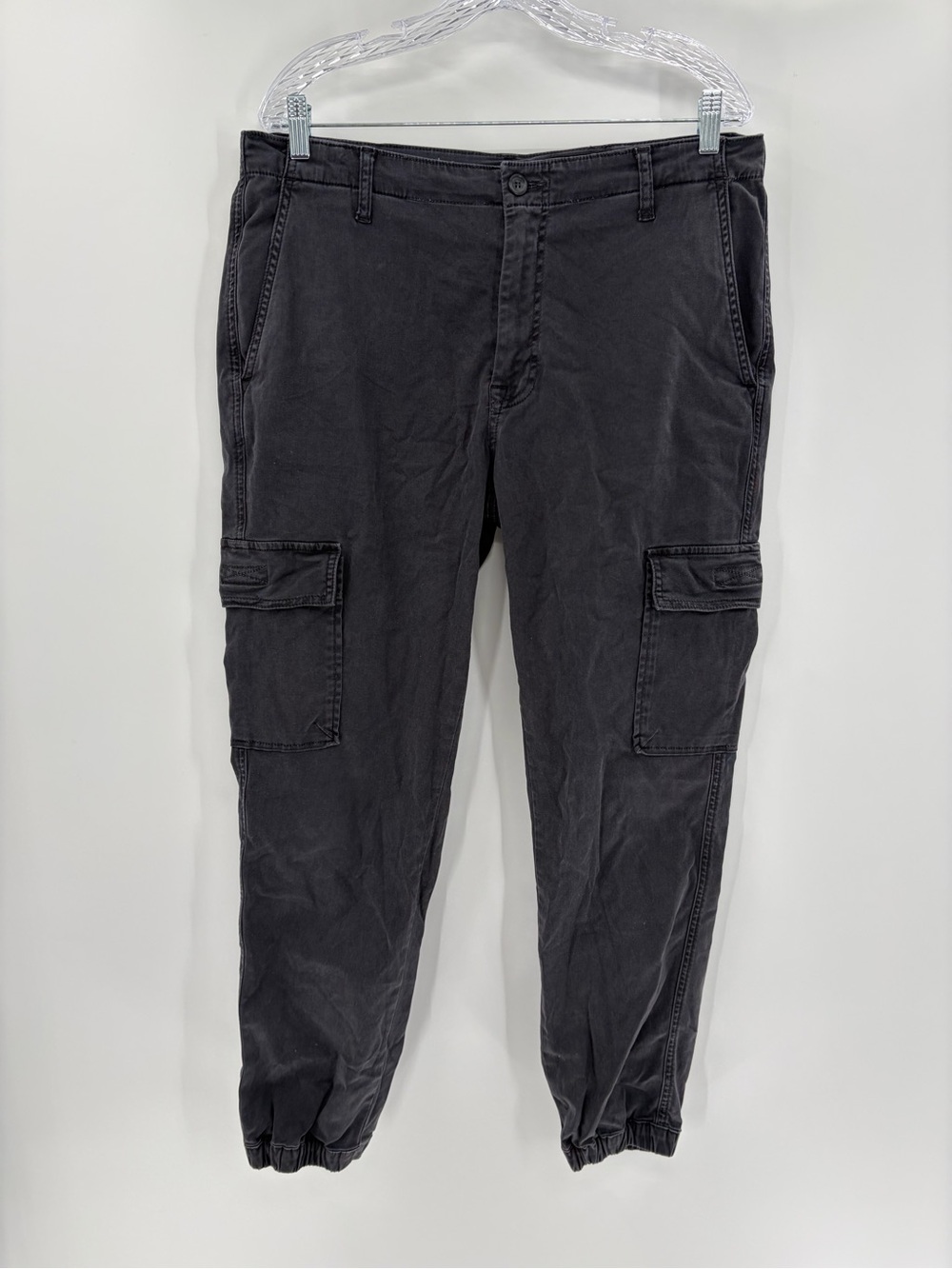 Ag Adriano Goldschmied Jeans Revolve Tellis Slim Cargo Grey Cuffed Pants Size 33